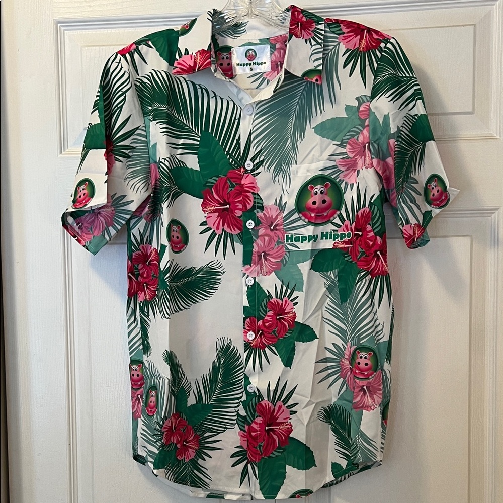 NWOT Happy Hippo Tropical Flora Men’s Shirt